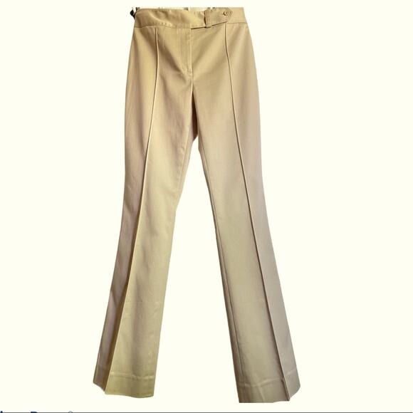 Classiques Entier Cotton blend Khaki Fine Dress Pants 4 - Picture 1 of 6